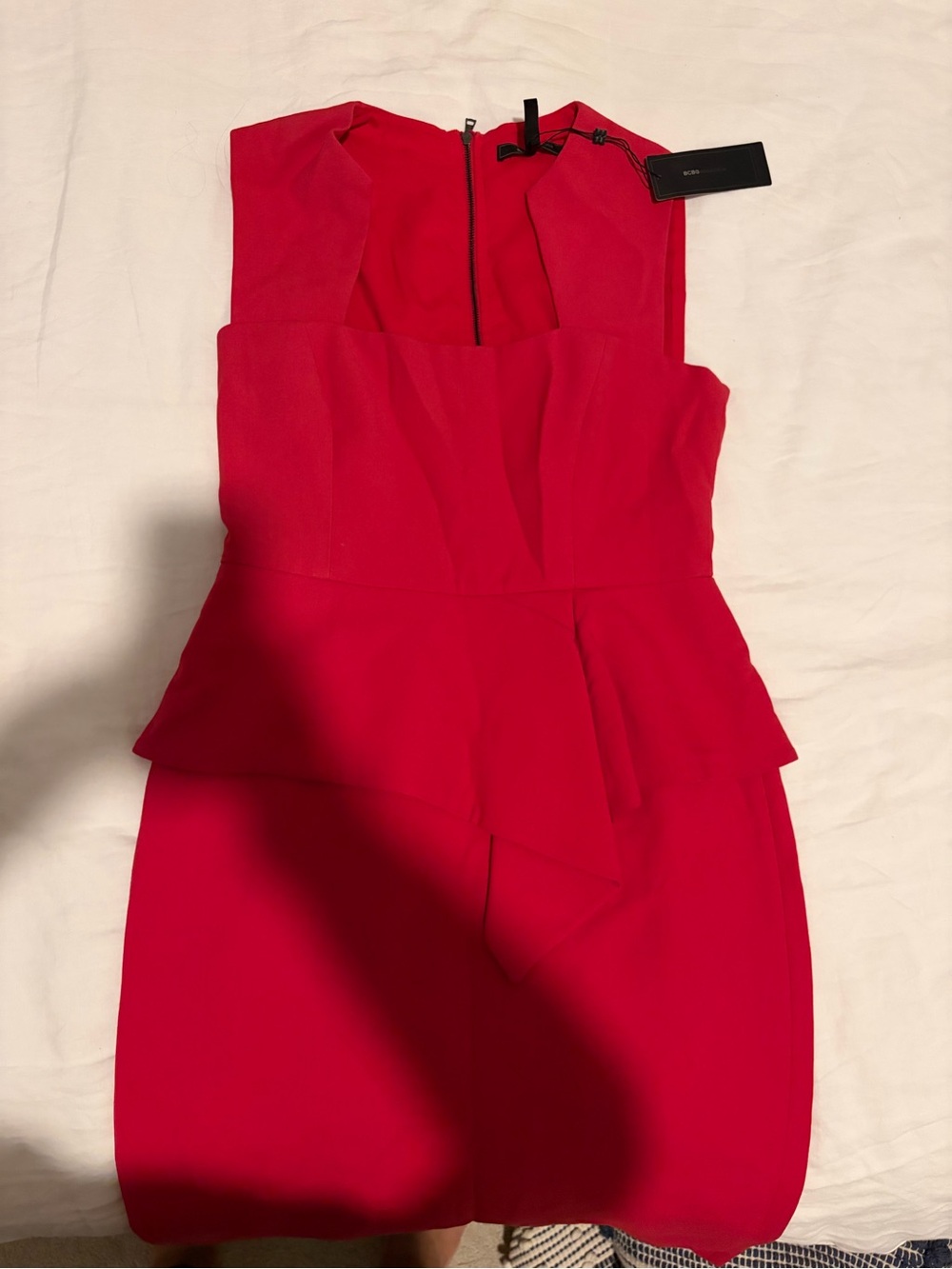 BCBG red Peplum Mini Dress